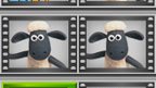 Two matching frames of Shaun the Sheep.